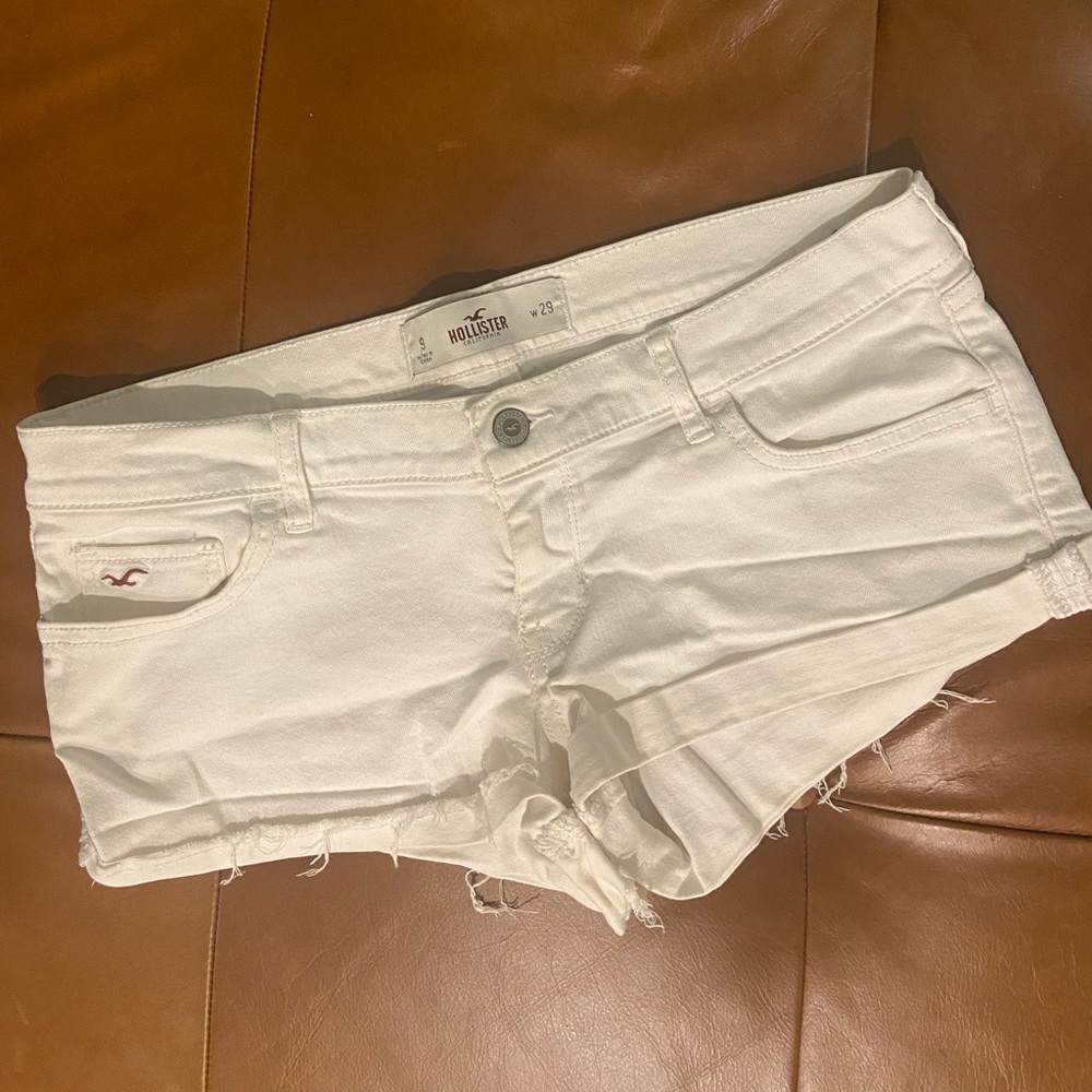Hollister White Jean Shorts